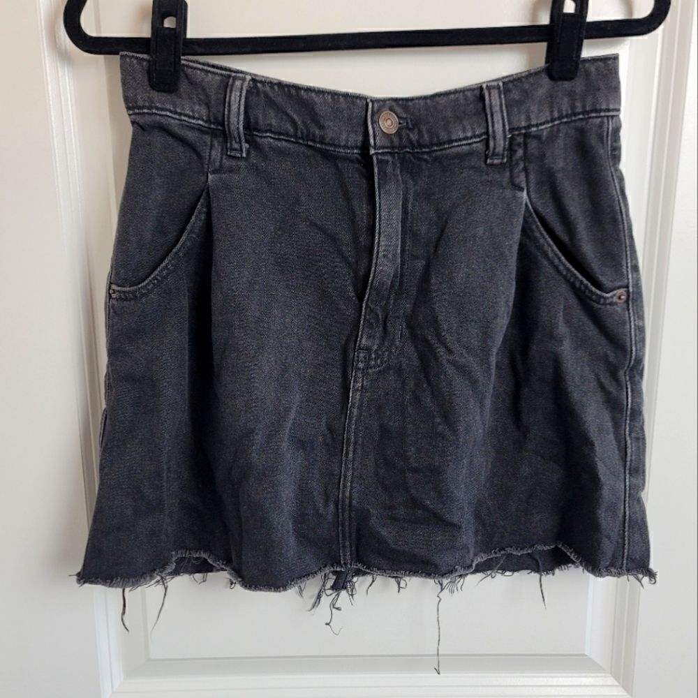WE THE FREE Black Denim Skirt